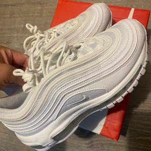 Nike Air Max 97 Big Kids’ Shoes white- metallic silver